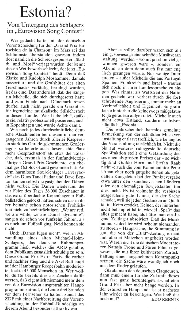 Eurovision Song Contest 2001